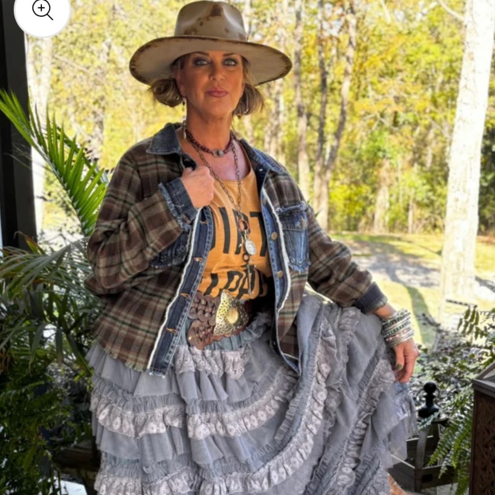 NWT Jaded Gypsy Flannel Plaid Shacket - Picture 2 of 3